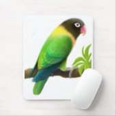 Verdecktes Lovebird-Grün Mousepad (Mit Mouse)