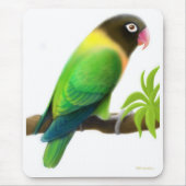 Verdecktes Lovebird-Grün Mousepad (Vorne)