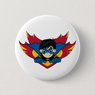 Verdecktes Superhero-Mädchen-Abzeichen Button