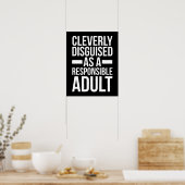 Verdecktes, verantwortungsbewusstes Zitat für Erwa Poster (Küche)