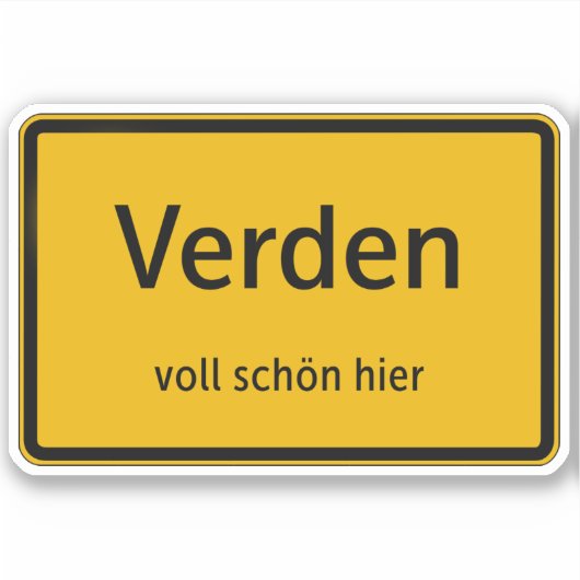 Verden Aufkleber Sticker Autoaufkleber (Vorderseite)