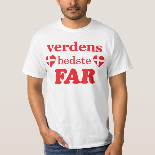 VERDENS BEDSTE WEIT - DÄNISCHE FLAGGEN T-Shirt (Vorderseite)