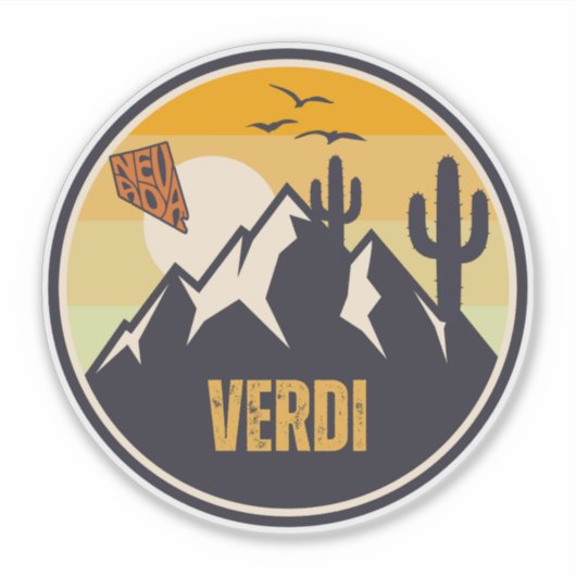 Verdi, Nevada Aufkleber (Vorderseite)