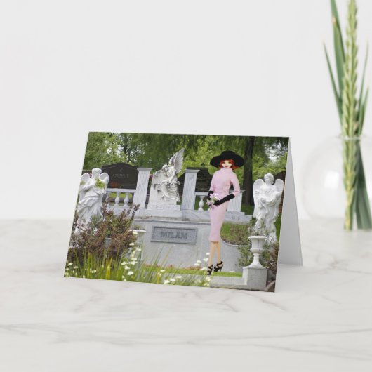 Verdi - rosa Kleidung, Engel in Glenwood Friedhof Karte (Vorderseite)