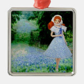 Verdi, Texas Hill Country Bluebonnets Silbernes Ornament (Vorne)