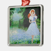Verdi, Texas Hill Country Bluebonnets Silbernes Ornament (Links)