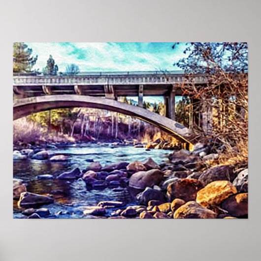 Verdi Truckee river bridge Poster (Vorne)