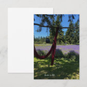 Verdichtungsstoff, Gartenlattern und Lavendelfeld Mitteilungskarte (Vorne/Hinten)