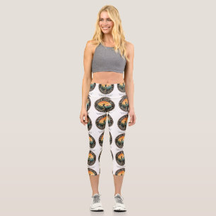 Verdiene-jeden-Meile-Ausdauer-Trailrunner-Retro-T- Capri Leggings