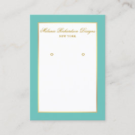 Verdienen der Grafikkarte Gold und Aquamarin Visitenkarte