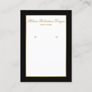 Verdienen der Grafikkarte Gold und Schwarz Visitenkarte