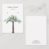 Verdienen der Schmuckkarte ・ Pastellpalme Tree Visitenkarte (Vorne/Hinten)