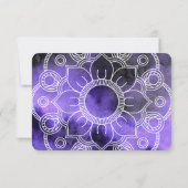 Verdienen Sie sich, eine glückliche Lila Affirmati Einladung (Rückseite)