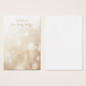 Verdienen von Champagne Bokeh Glitzer Display Card (Vorne & Hinten)