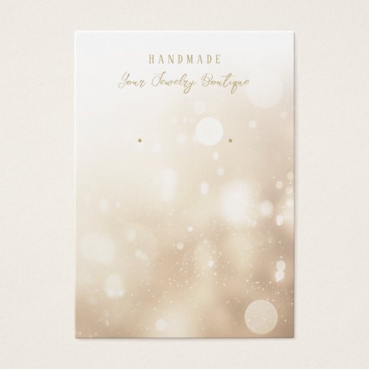 Verdienen von Champagne Bokeh Glitzer Display Card (Vorderseite)