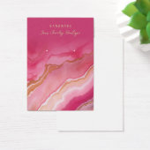 Verdienen von rosa Gold Agate Schmuckkarten (Schreibtisch)