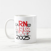 verdient 2025 für Nurse Abschluss oder RN LPN Cl O Kaffeetasse (Links)