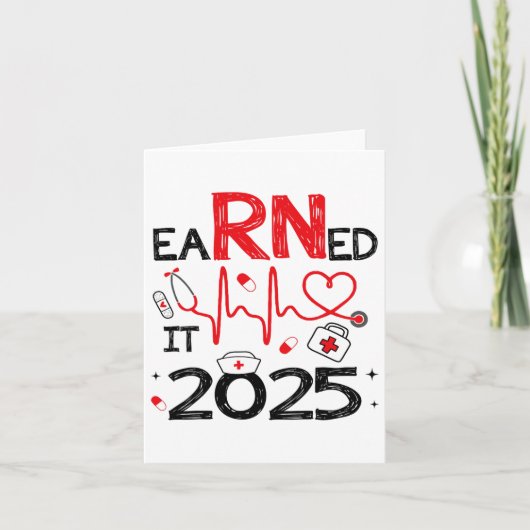 verdient 2025 für Nurse Abschluss oder RN LPN Cl O Karte (Vorderseite)