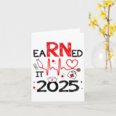 verdient 2025 für Nurse Abschluss oder RN LPN Cl O Karte (Gelbe Blume)