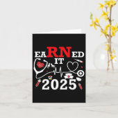 verdient 2025 für Nurse Abschluss oder RN LPN Cl O Karte (Gelbe Blume)