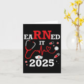 verdient 2025 für Nurse Abschluss oder RN LPN Cl O Karte (Gelbe Blume)