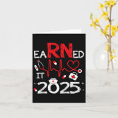 verdient 2025 für Nurse Abschluss oder RN LPN Cl O Karte (Gelbe Blume)