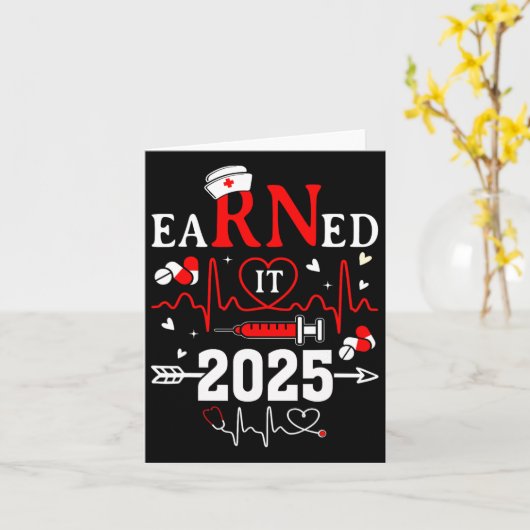 verdient 2025 für Nurse Abschluss oder RN LPN Cl O Karte (Gelbe Blume)