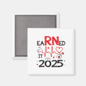 verdient 2025 für Nurse Abschluss oder RN LPN Cl O Magnet (Vorderseite/Rückseite)