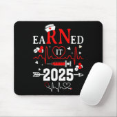 verdient 2025 für Nurse Abschluss oder RN LPN Cl O Mousepad (Mit Mouse)