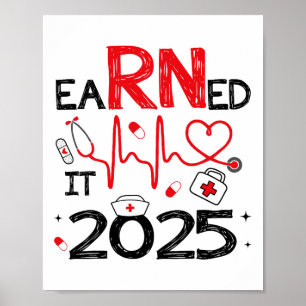 verdient 2025 für Nurse Abschluss oder RN LPN Cl O Poster
