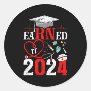 Verdient es 2024 für Krankenpflege-Abschluss oder  Runder Aufkleber