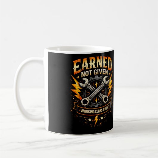 Verdient, nicht geschenkt kaffeetasse (Links)