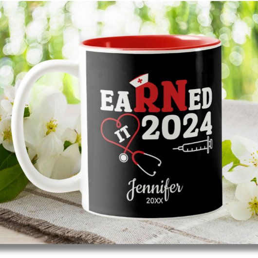 Verdient RN Nurse Abschluss Medical School Zweifarbige Tasse