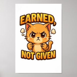 Verdiente Chibi Cat PNG nicht für Handwerk Poster