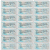Verdigris Agate Mailing Labels 21 pro Blatt (Vorderseite)