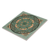 Verdigris-Blattmandala-Keramik-Fliese Fliese (Seite)