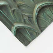 Verdigris Bronze Leaf Pattern Fleecedecke (Ecke)