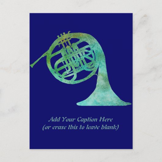 Verdigris French Horn Postkarte (Vorderseite)