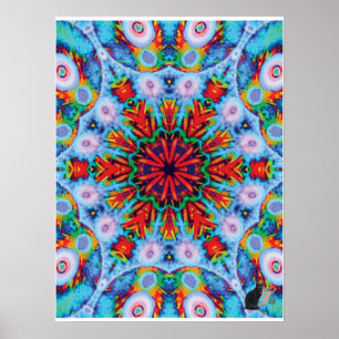 Verdigris Kinematik-Collage-Kaleidoskop-Poster Poster