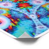 Verdigris Kinetic Collage Kaleidoscope Poster (Ecke)