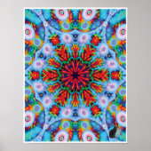 Verdigris Kinetic Collage Kaleidoscope Poster (Vorne)
