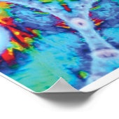 Verdigris Kinetic Collage Kaleidoscope Poster (Ecke)