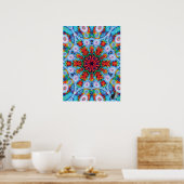 Verdigris Kinetic Collage Kaleidoscope Poster (Küche)