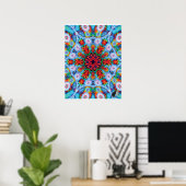 Verdigris Kinetic Collage Kaleidoscope Poster (Heimbüro)