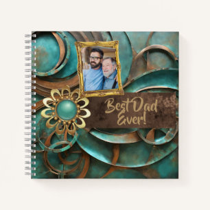 Verdigris Metal Art für Vater Notizblock