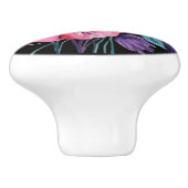 Verdigris & Pink Florals with Metallic Gold Keramikknauf (Seitenansicht)