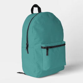 Verdigris Solid Schlicht Color Bedruckter Rucksack