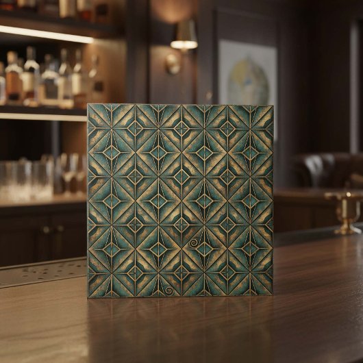 Verdigris-Sternmedaillon: Gealterte Bronze #15 ID1 Fliese
