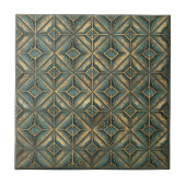 Verdigris-Sternmedaillon: Gealterte Bronze #15 ID1 Fliese (Vorderseite)