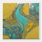 Verdigris & Tanzanit mit Metallisilber Tapete (Vorderseite)